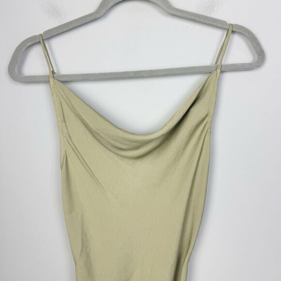FREE PEOPLE | NEW INTIMATELY Moss Green Cinch Side Slip Dress Midi Women’s Small - Picture 3 of 10